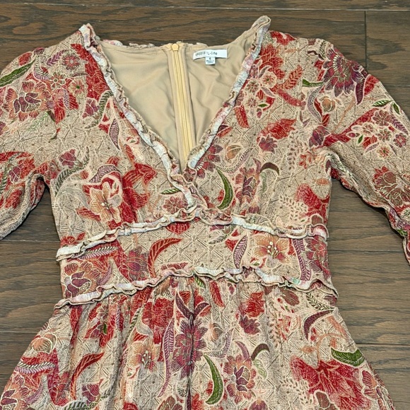 BTFL-LIFE  Floral Ruffle Maxi Dress Size Small - Picture 7 of 13